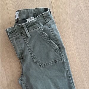 PAIGE Sage Green Denim Pants